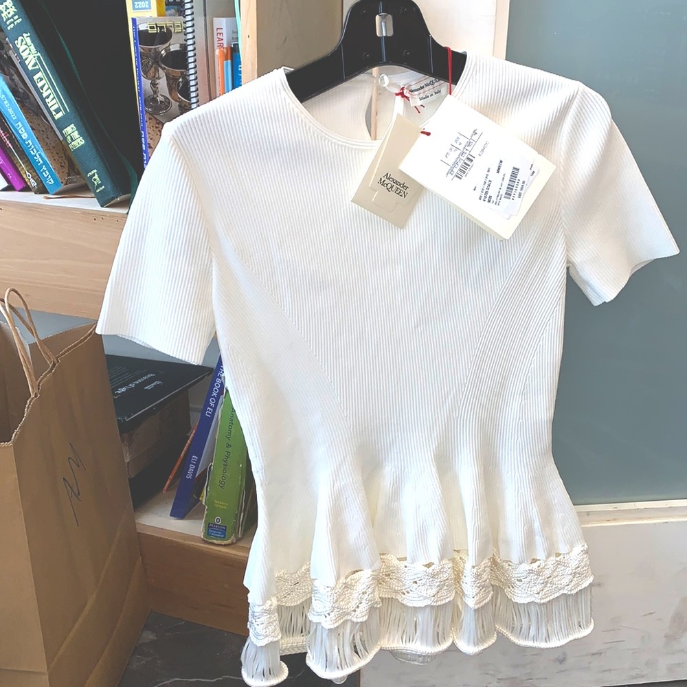 Alexander McQueen knit lace top
